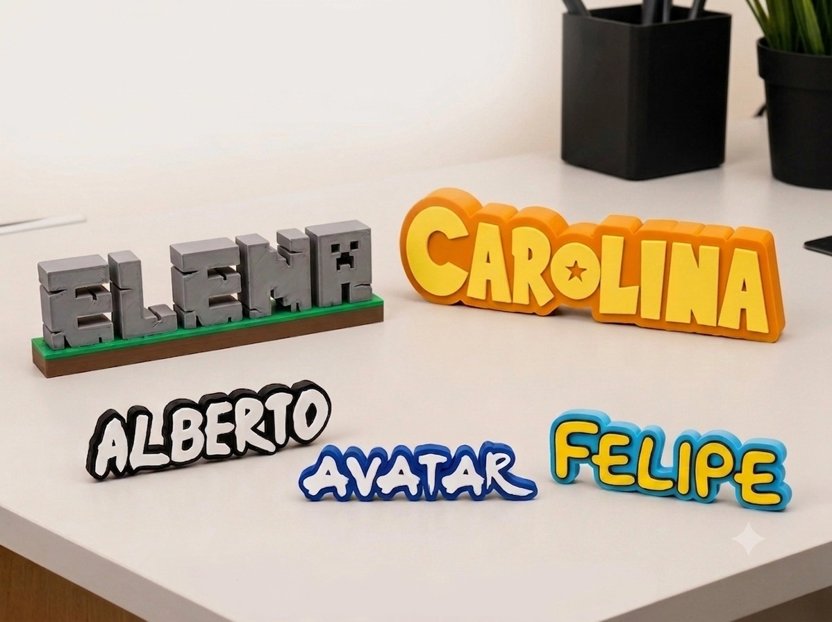 Letrero de nombre en letras 3D impreso en 3D Tacna Peru