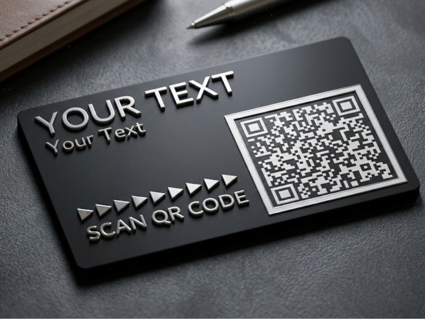 Tarjeta de presentacion 3D con codigo QR impresa en Tacna Peru