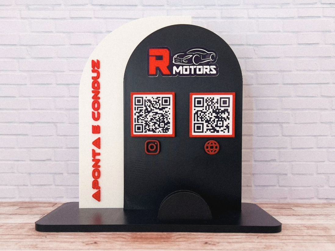 Soporte QR para redes sociales impreso en 3D Tacna Peru