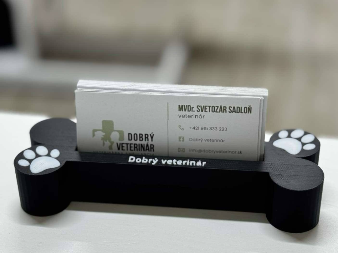 Porta tarjetas para veterinaria impreso en 3D Tacna Peru